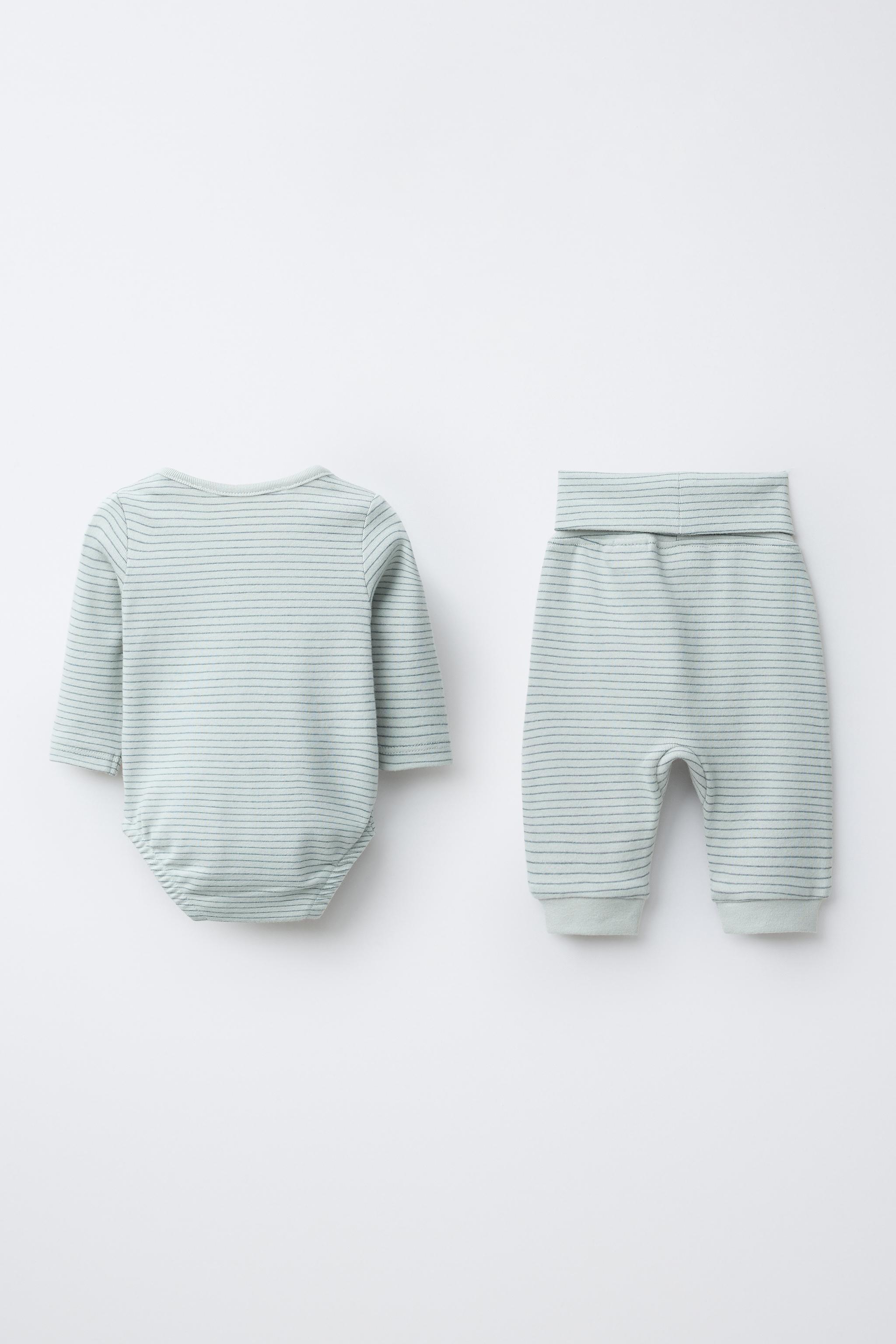 STRIPED SAORUEL BODYSUIT AND PANTS SET